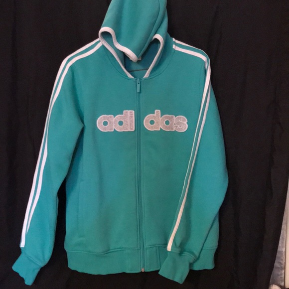 teal adidas hoodie
